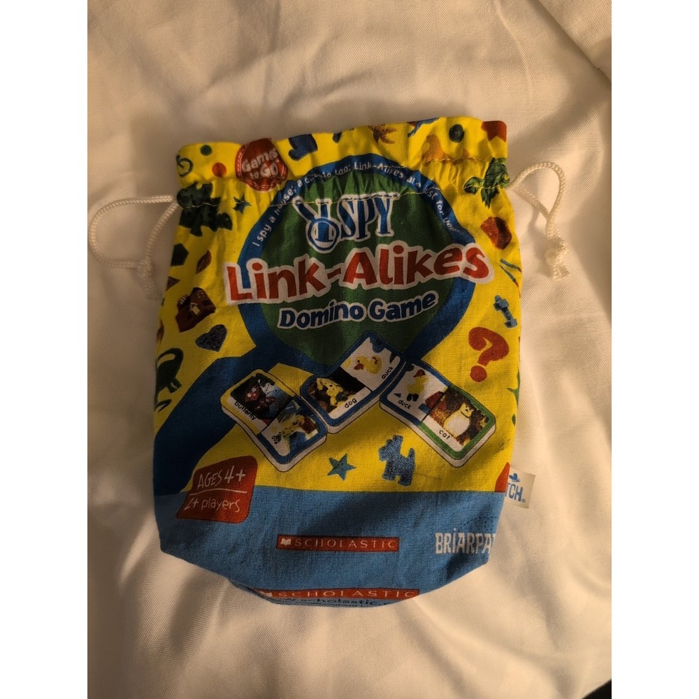 I Spy Link-Alikes Tile‎ Domino  Game Briarpatch Scholastic 2010 Complete w/ Bag